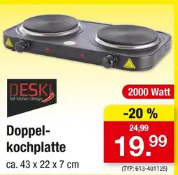 Zimmermann Deski doppelkochplatte Angebot