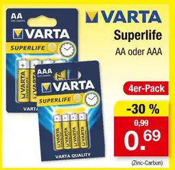Zimmermann Varta superlife aa Angebot