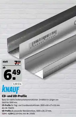 Hagebau Knauf cd-profile Angebot