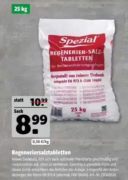 Hagebau Spezial regeneriersalztabletten Angebot