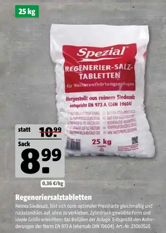 Hagebau Spezial regeneriersalztabletten Angebot