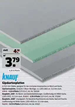Hagebau Knauf gipskartonplatten Angebot