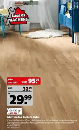 Hagebau Living by haro schiffsboden-parkett, eiche Angebot