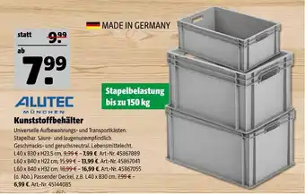Hagebau Alutec münchen kunststoffbehälter l40 x b30 x h23,5 cm Angebot