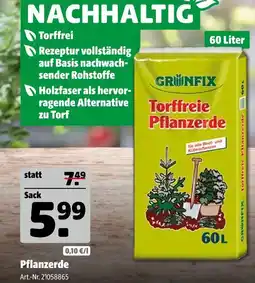 Hagebau Grünfix torffreie pflanzerde Angebot