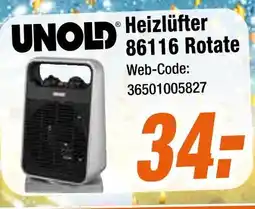 Expert Unold heizlüfter 86116 rotate Angebot