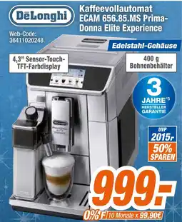 Expert Delonghi kaffeevollautomat ecam 656.85.ms primadonna elite experience Angebot