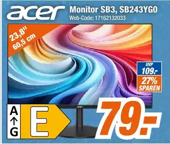 Expert Acer monitor sb3, sb243yg0 Angebot