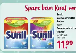 Rossmann Sunil vollwaschmittel pulver Angebot
