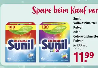 Rossmann Sunil vollwaschmittel pulver Angebot