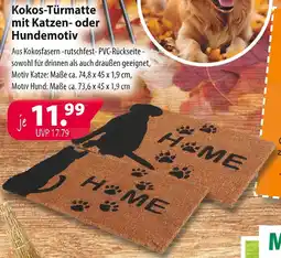 Kiebitzmarkt Kokos-türmatte mit katzenmotiv oder hundemotiv Angebot