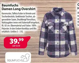 Kiebitzmarkt Baumfuchs damen long overshirt Angebot
