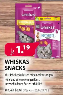 Kiebitzmarkt Whiskas snacks Angebot