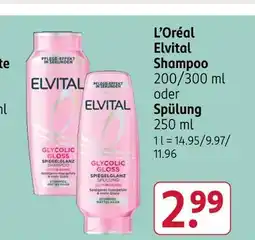 Rossmann L'oréal elvital shampoo Angebot