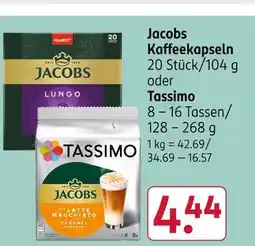Rossmann Jacobs kaffeekapseln Angebot