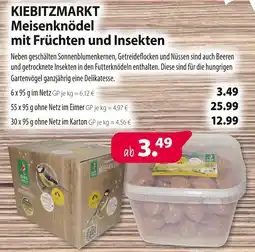 Kiebitzmarkt Kiebitzmarkt meisenknödel mit früchten und insekten Angebot