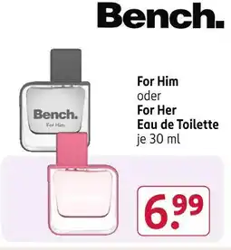Rossmann Bench for him eau de toilette Angebot