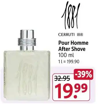 Rossmann Cerruti 1881 pour homme after shave Angebot