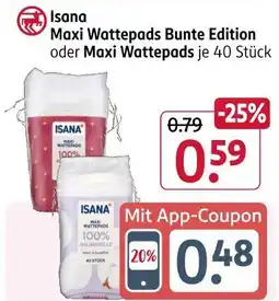 Rossmann Isana maxi wattepads bunte edition Angebot