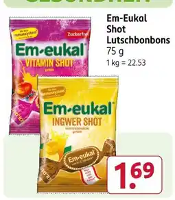 Rossmann Em-eukal shot lutschbonbons Angebot