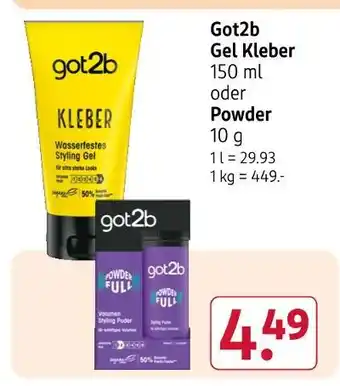 Rossmann Got2b gel kleber Angebot