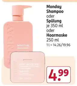 Rossmann Monday shampoo Angebot