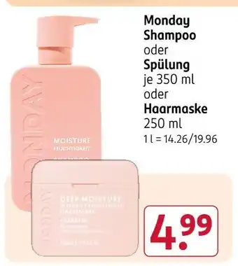 Rossmann Monday shampoo Angebot