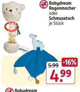 Rossmann Babydream regenmacher oder schmusetuch Angebot