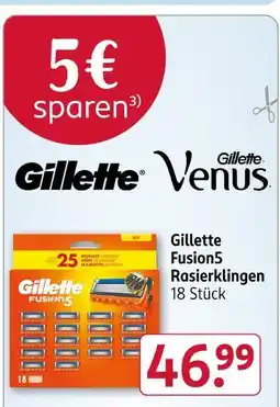 Rossmann Gillette fusion5 rasierklingen Angebot