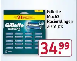Rossmann Gillette mach3 rasierklingen Angebot