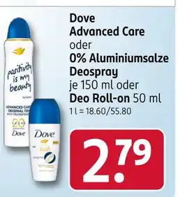 Rossmann Dove advanced care Angebot