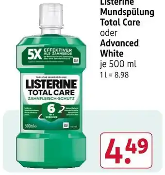 Rossmann Listerine mundspülung total care Angebot