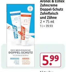 Rossmann Aronal & elmex zahncreme doppel-schutz zahnfleisch und zähne Angebot