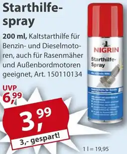 Sonderpreis Baumarkt NIGRIN Starthilfespray Angebot