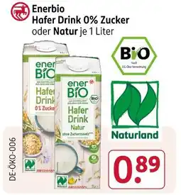 Rossmann Enerbio hafer drink 0% zucker Angebot