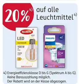 Rossmann Rubin led warmweiß Angebot
