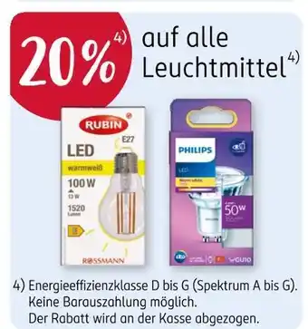 Rossmann Rubin led warmweiß Angebot