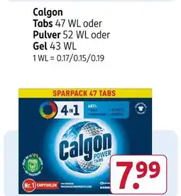 Rossmann Calgon tabs Angebot