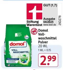 Rossmann Domol vollwaschmittel pulver Angebot