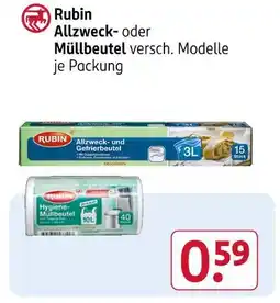 Rossmann Rubin allzweck- oder müllbeutel Angebot