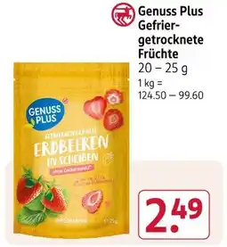 Rossmann Genuss plus gefriergetrocknete früchte erdbeeren in scheiben Angebot