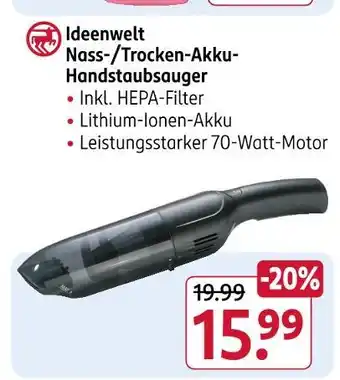 Rossmann Ideenwelt nass-/trocken-akku-handstaubsauger Angebot