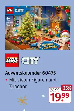 Rossmann Lego city adventskalender 60475 Angebot