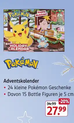 Rossmann Pokémon adventskalender Angebot