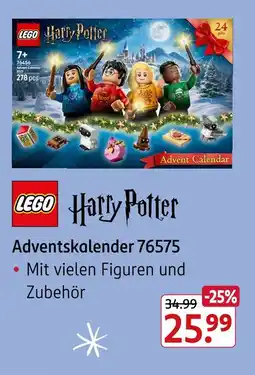 Rossmann Lego harry potter adventskalender 76575 Angebot