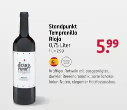 Rossmann Standpunkt tempranillo rioja Angebot