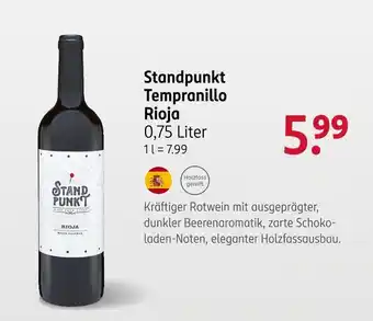 Rossmann Standpunkt tempranillo rioja Angebot