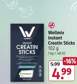 Rossmann Wellmix instant creatin sticks Angebot