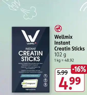 Rossmann Wellmix instant creatin sticks Angebot