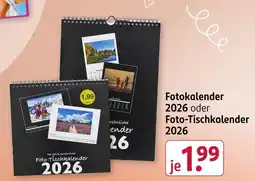 Rossmann Fotokalender 2026 oder foto-tischkalender 2026 Angebot